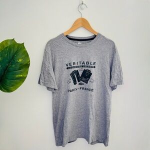 LACOSTE | Graphic Short Sleeve Tee Grey Size Large